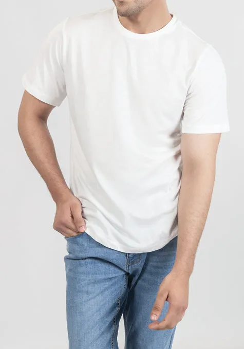 White Cloud Crew Tee - Curved Hem sold by Brisk Shirts product image thumbnail 4