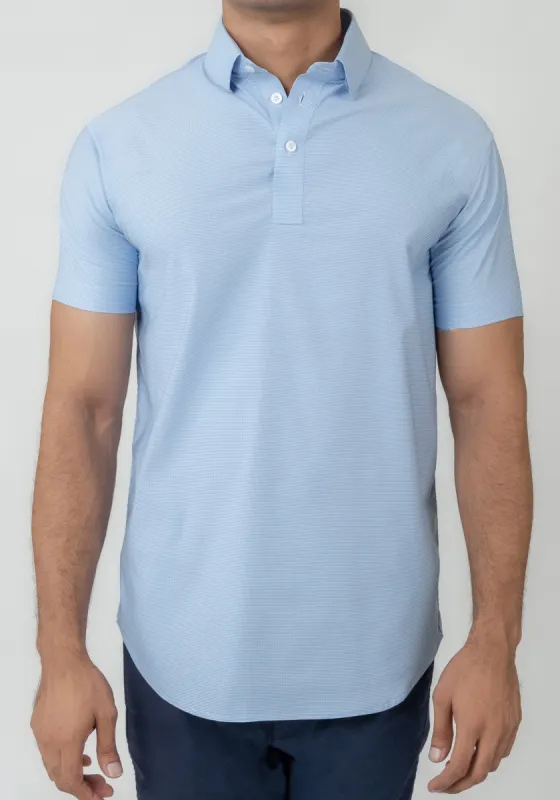 Wrinkle-Free Micro Houndstooth Performance Stretch Polo Shirt sold by Brisk Shirts