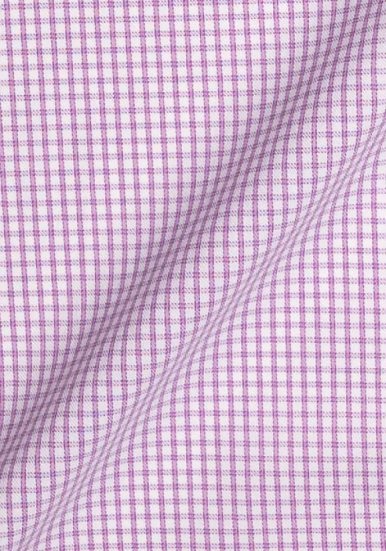 Wrinkle-Free Lilac Performance Stretch Mini Checkered sold by Brisk Shirts