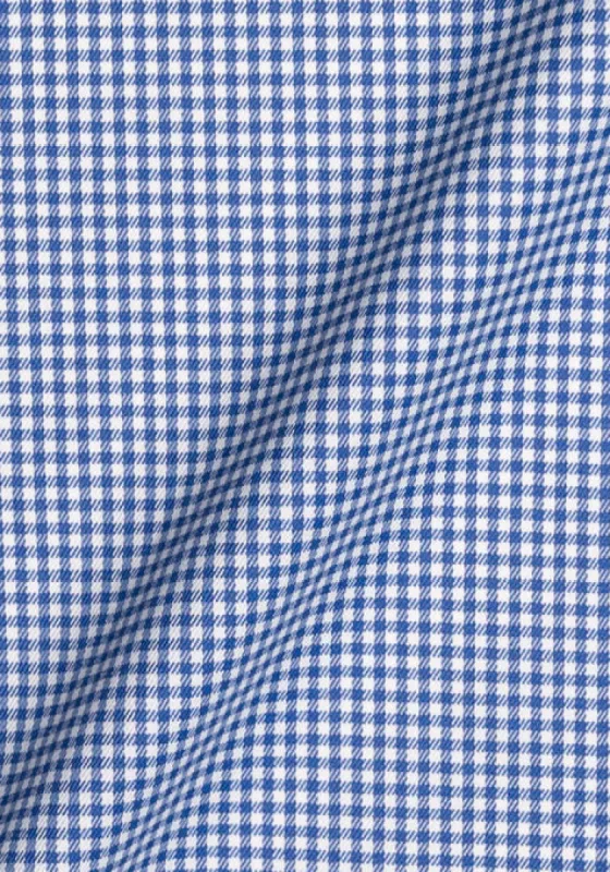 Wrinkle-Free Royal Blue Mini Gingham sold by Brisk Shirts