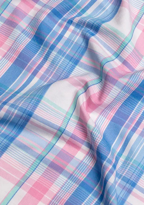 Wrinkle-Free Blue-Pink Performance Stretch Plaid sold by Brisk Shirts product image thumbnail 2