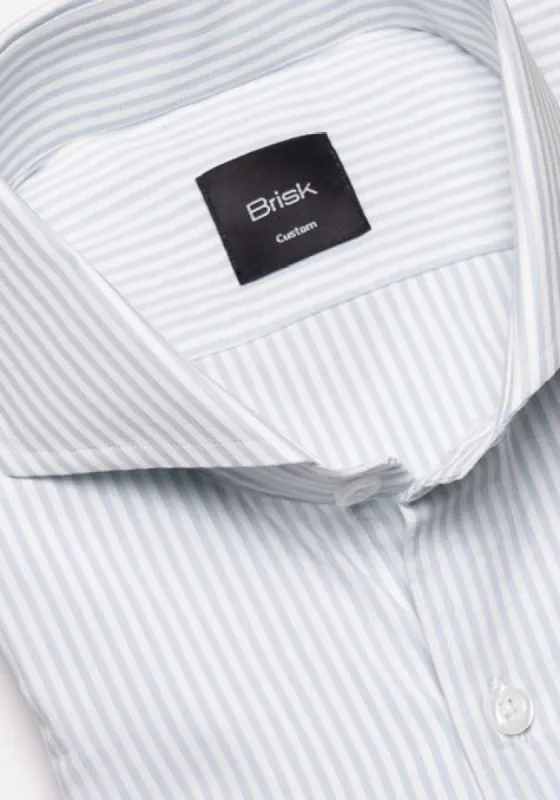 Pastel Grey Seersucker Stripes Shirt sold by Brisk Shirts