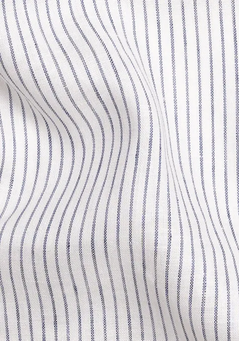 Black on White Linen Stripes sold by Brisk Shirts product image thumbnail 3