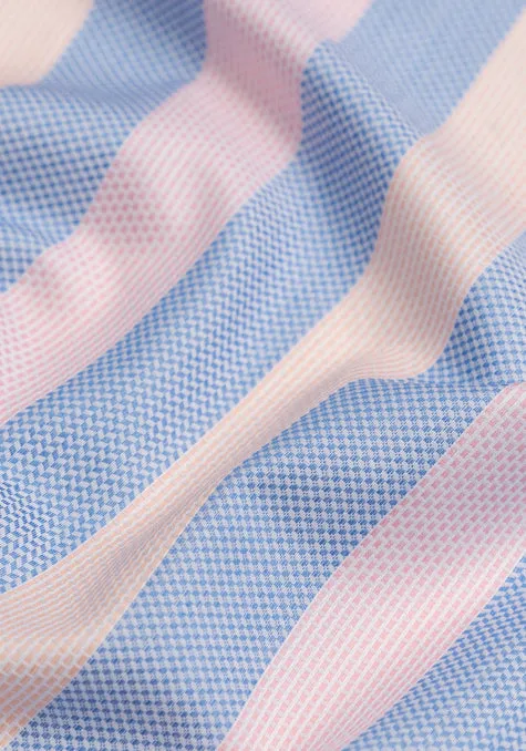 Pastel Blue Pink Bold Structured Stripes sold by Brisk Shirts product image thumbnail 2