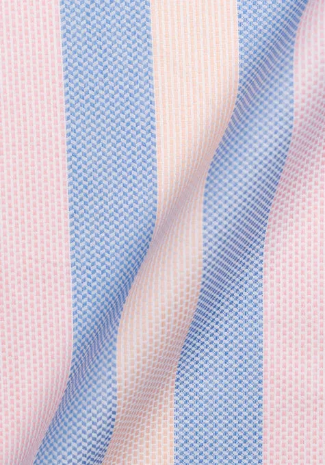 Pastel Blue Pink Bold Structured Stripes sold by Brisk Shirts