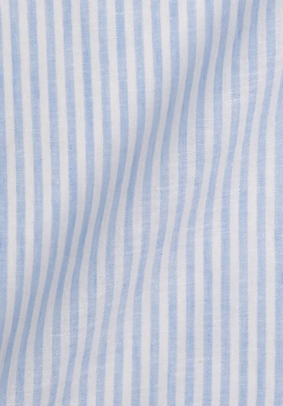 Soft Sky Linen Stripes sold by Brisk Shirts
