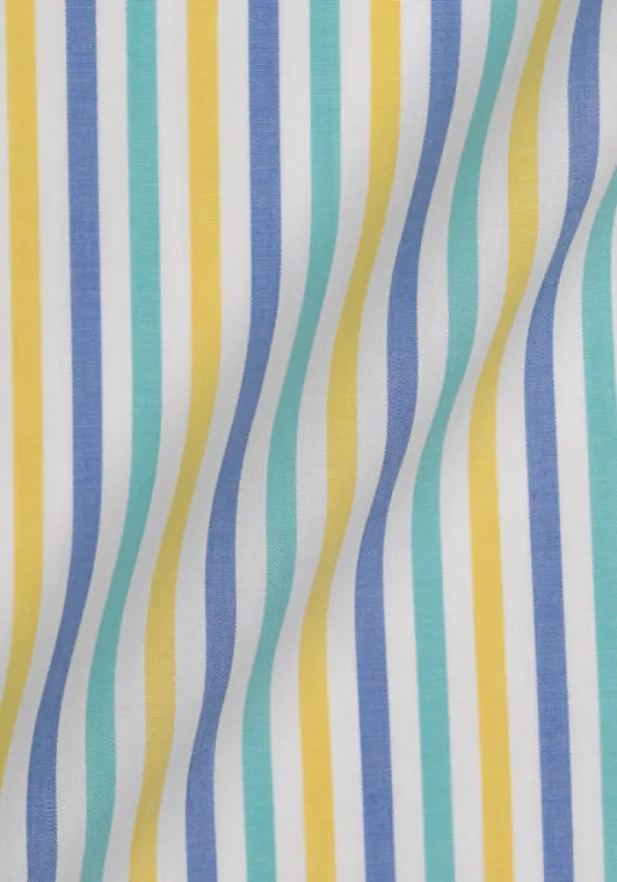 Multi-Color Poplin Poly Stripes - Wrinkle Resistant sold by Brisk Shirts