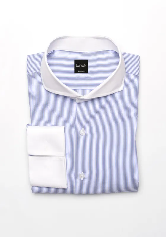 Egyptian Lavender Narrow Stripes Shirt - Wrinkle Resistant sold by Brisk Shirts