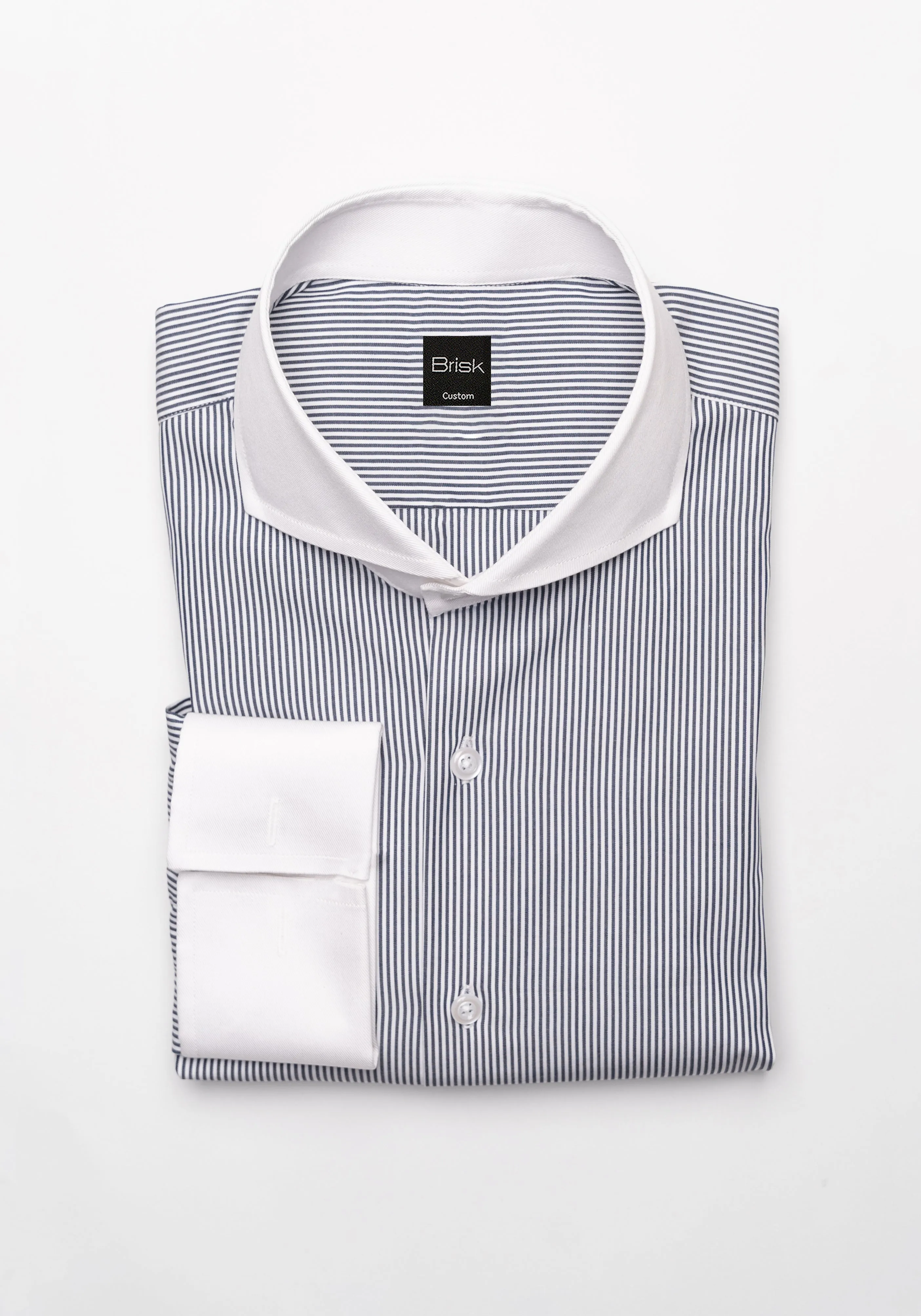 Black Narrow Stripes Shirt - Wrinkle Resistant sold by Brisk Shirts