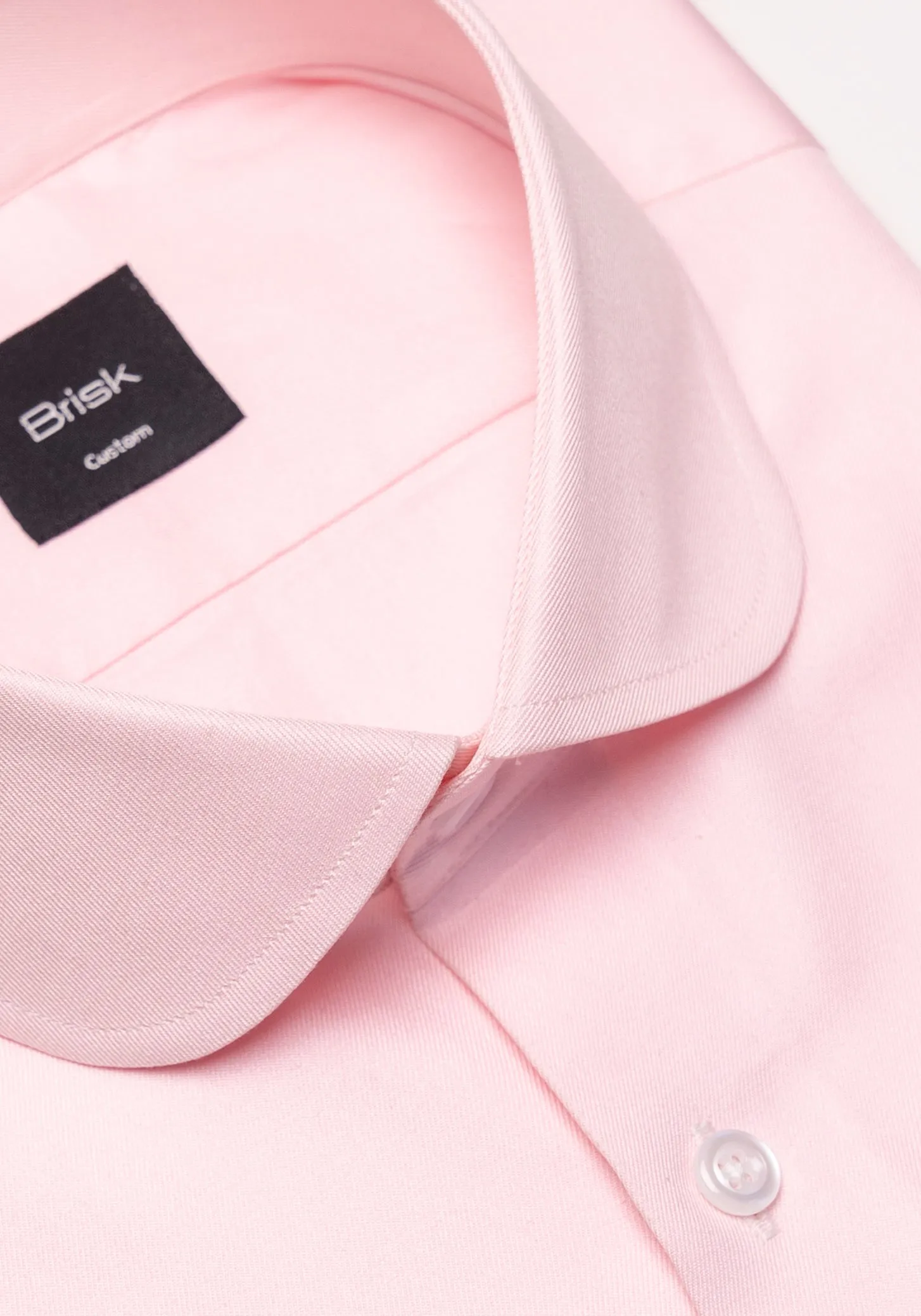 Pink Twill Pima Cotton Shirt - Club Collar sold by Brisk Shirts product image thumbnail 2