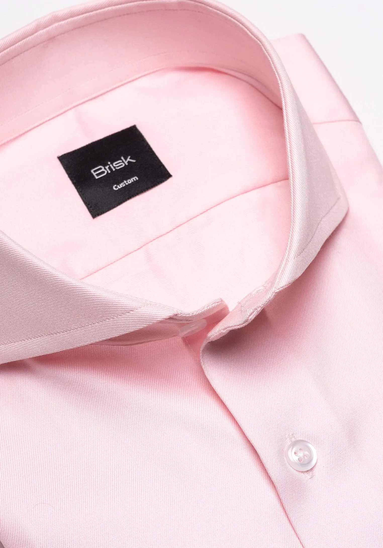 Pink Twill Pima Cotton Shirt - Cutaway Extreme Collar sold by Brisk Shirts product image thumbnail 2