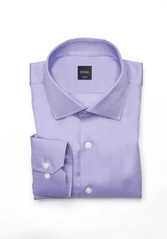 Purple Twill Pima Cotton Shirt - Cutaway Classic Collar sold by Brisk Shirts