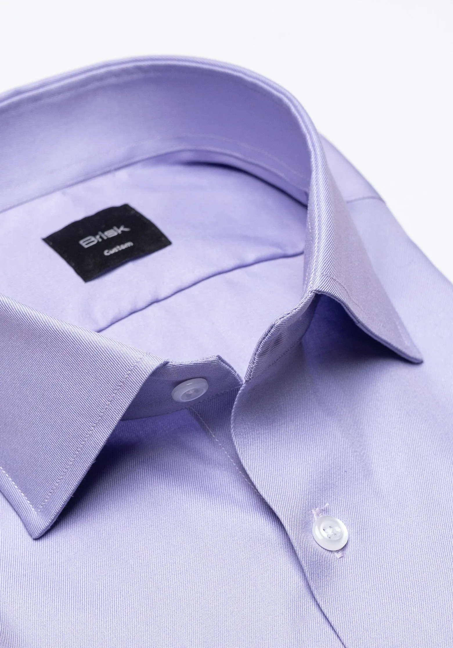 Purple Twill Pima Cotton Shirt - Cutaway Classic Collar sold by Brisk Shirts product image thumbnail 3