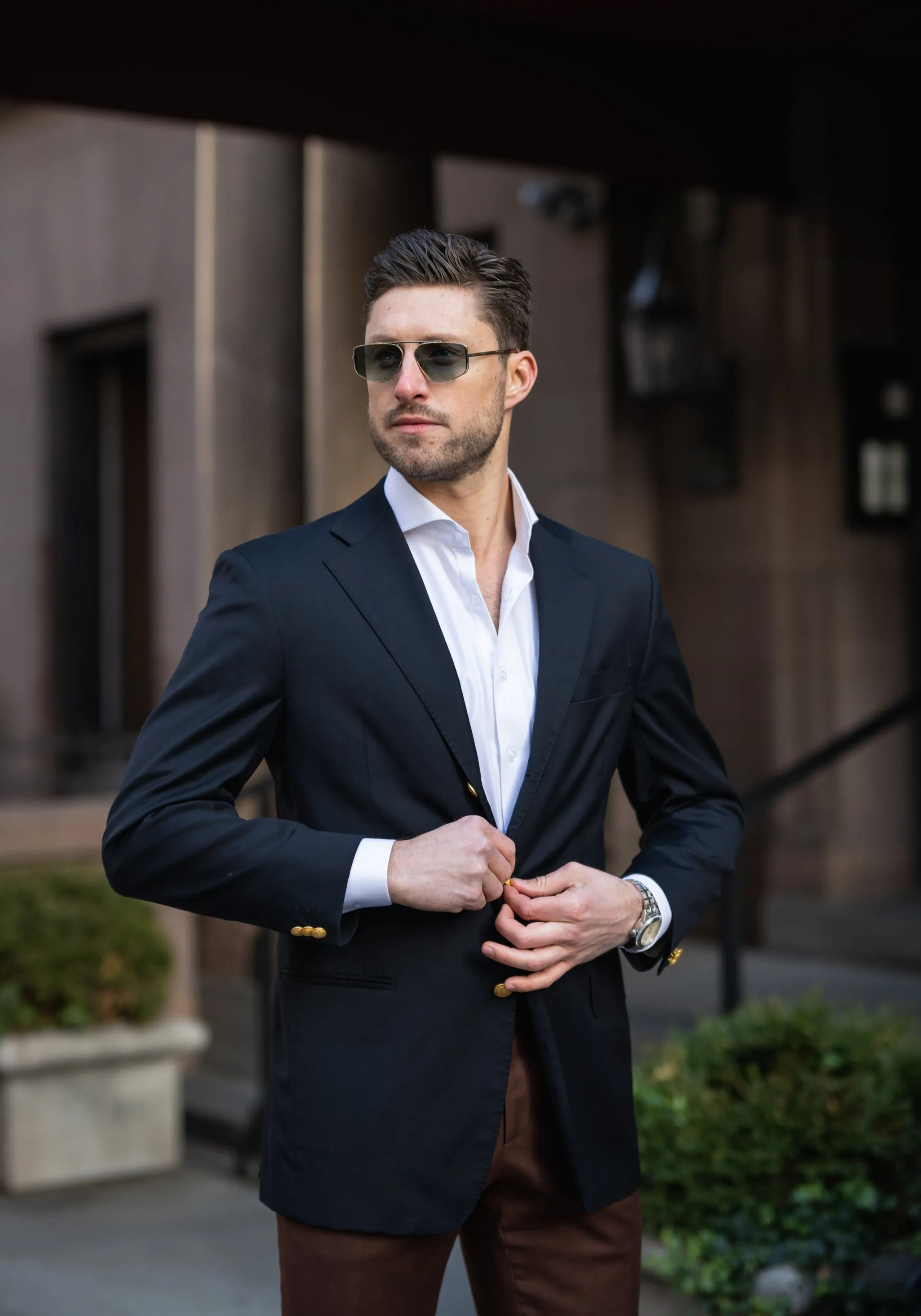 Pearl White Twill Pima Cotton Shirt - Cutaway Extreme Collar sold by Brisk Shirts