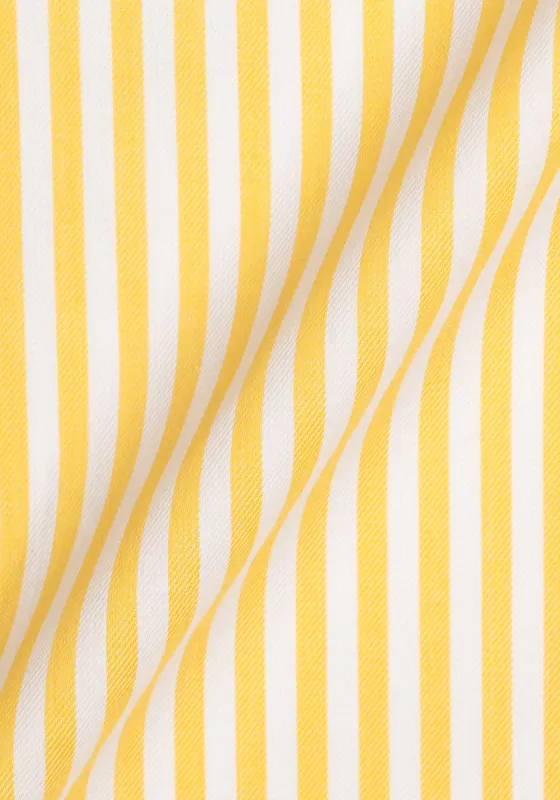 Yellow Bengal Twill Stripes Pima Cotton - Wrinkle Resistant sold by Brisk Shirts
