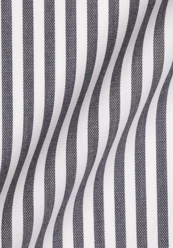 Charcoal Bengal Twill Stripes Pima Cotton - Wrinkle Resistant sold by Brisk Shirts