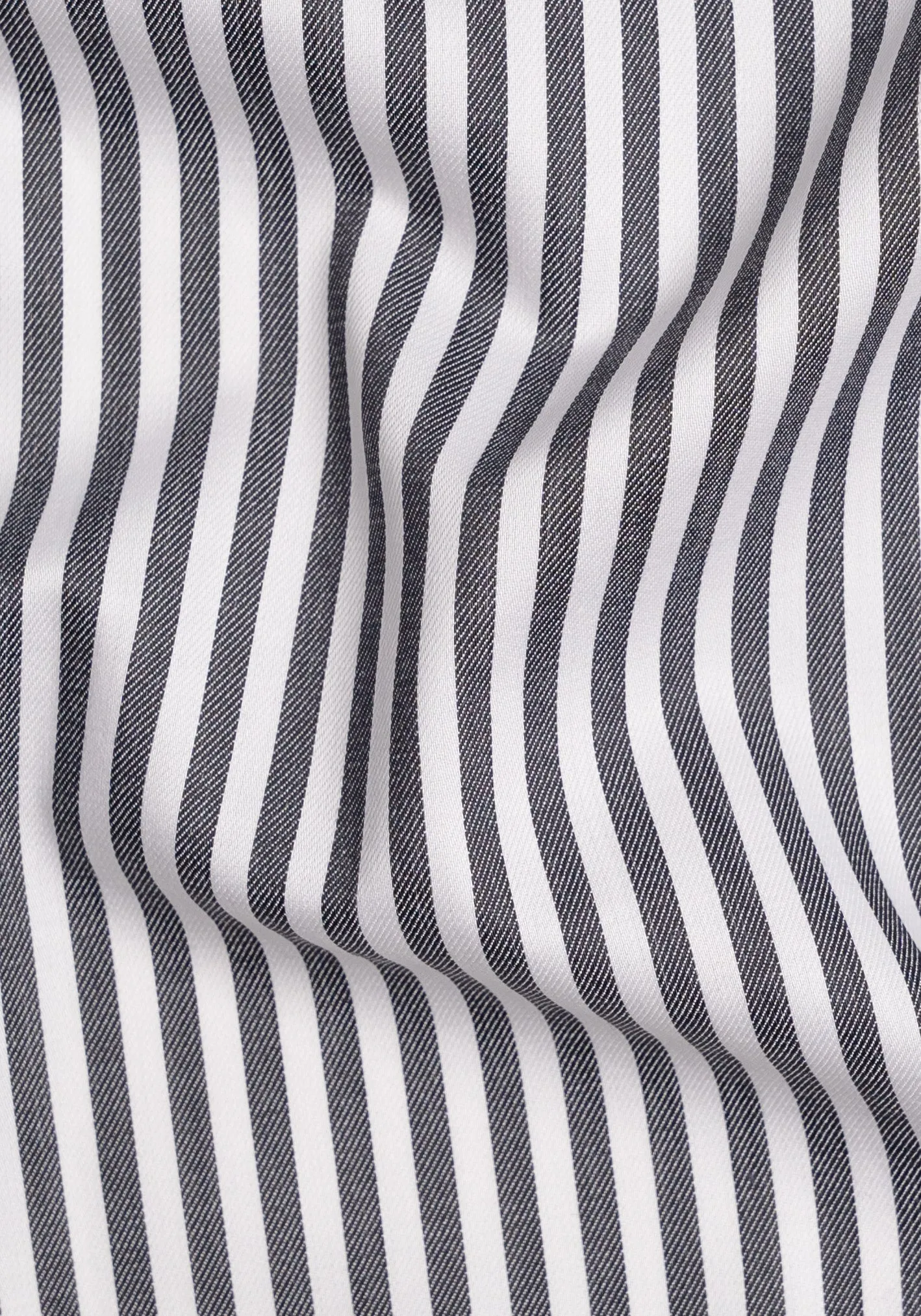 Charcoal Bengal Twill Stripes Pima Cotton - Wrinkle Resistant sold by Brisk Shirts product image thumbnail 3