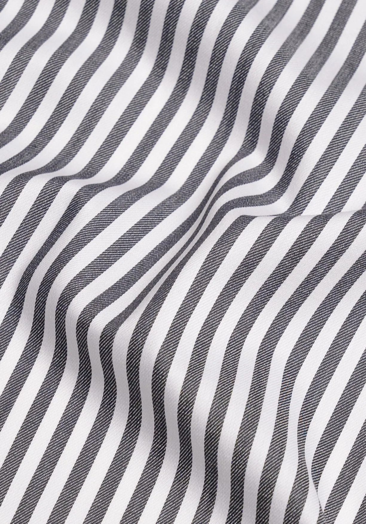 Charcoal Bengal Twill Stripes Pima Cotton - Wrinkle Resistant sold by Brisk Shirts product image thumbnail 2