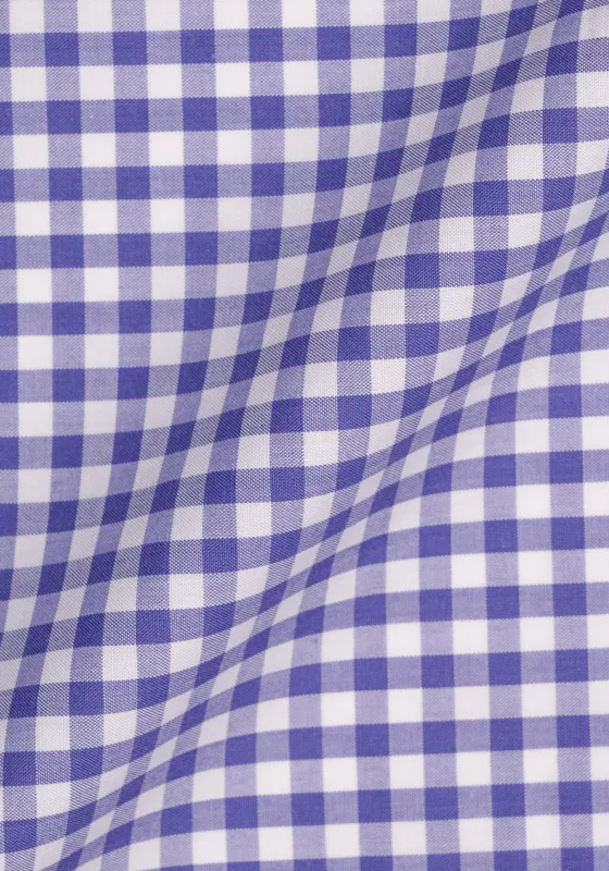 Purple Gingham Crisp Pima Cotton - Wrinkle Resistant sold by Brisk Shirts