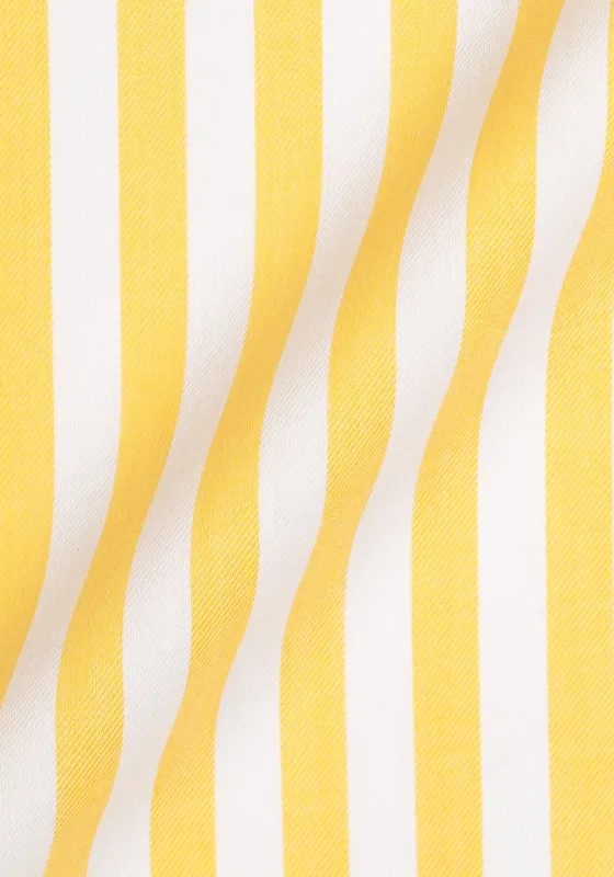 Yellow Bold Twill Stripes Pima Cotton - Wrinkle Resistant sold by Brisk Shirts