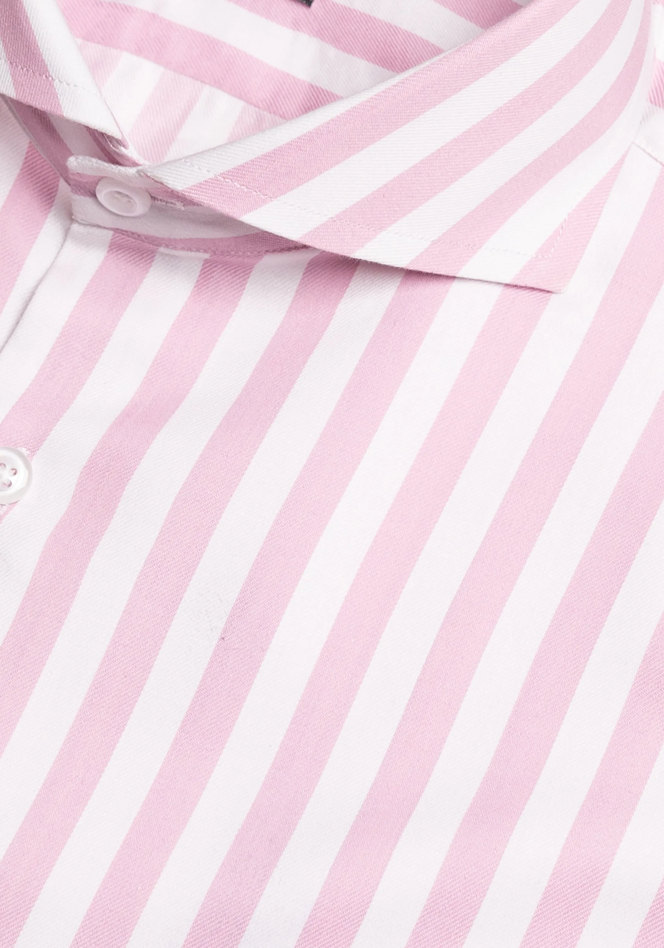 Pink Bold Twill Stripes Pima Cotton Shirt sold by Brisk Shirts product image thumbnail 4