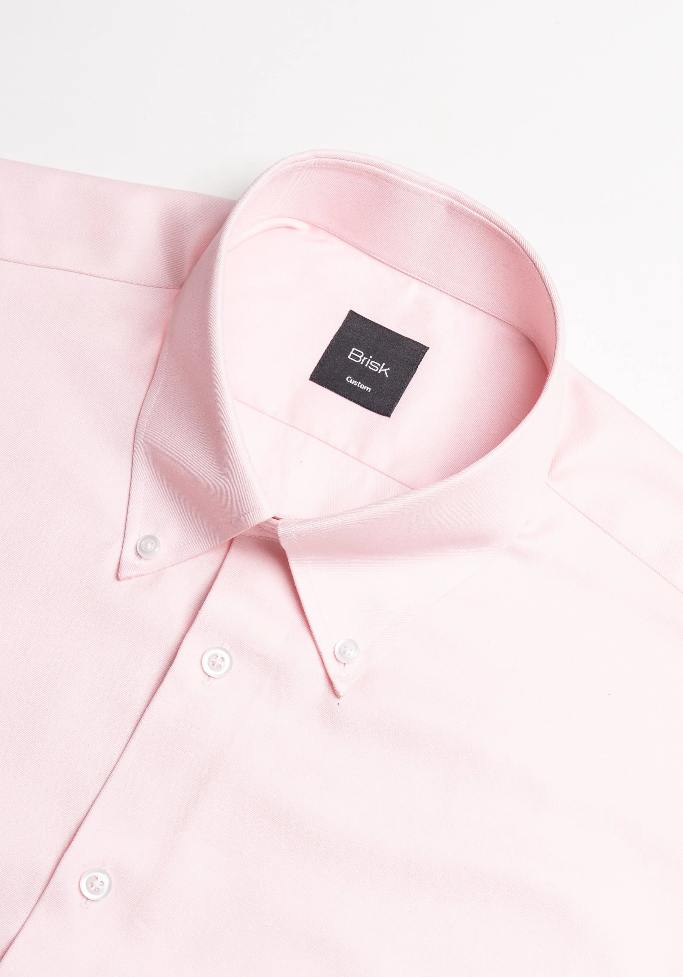 Pink Twill Pima Cotton Shirt - Button Down Collar sold by Brisk Shirts product image thumbnail 3