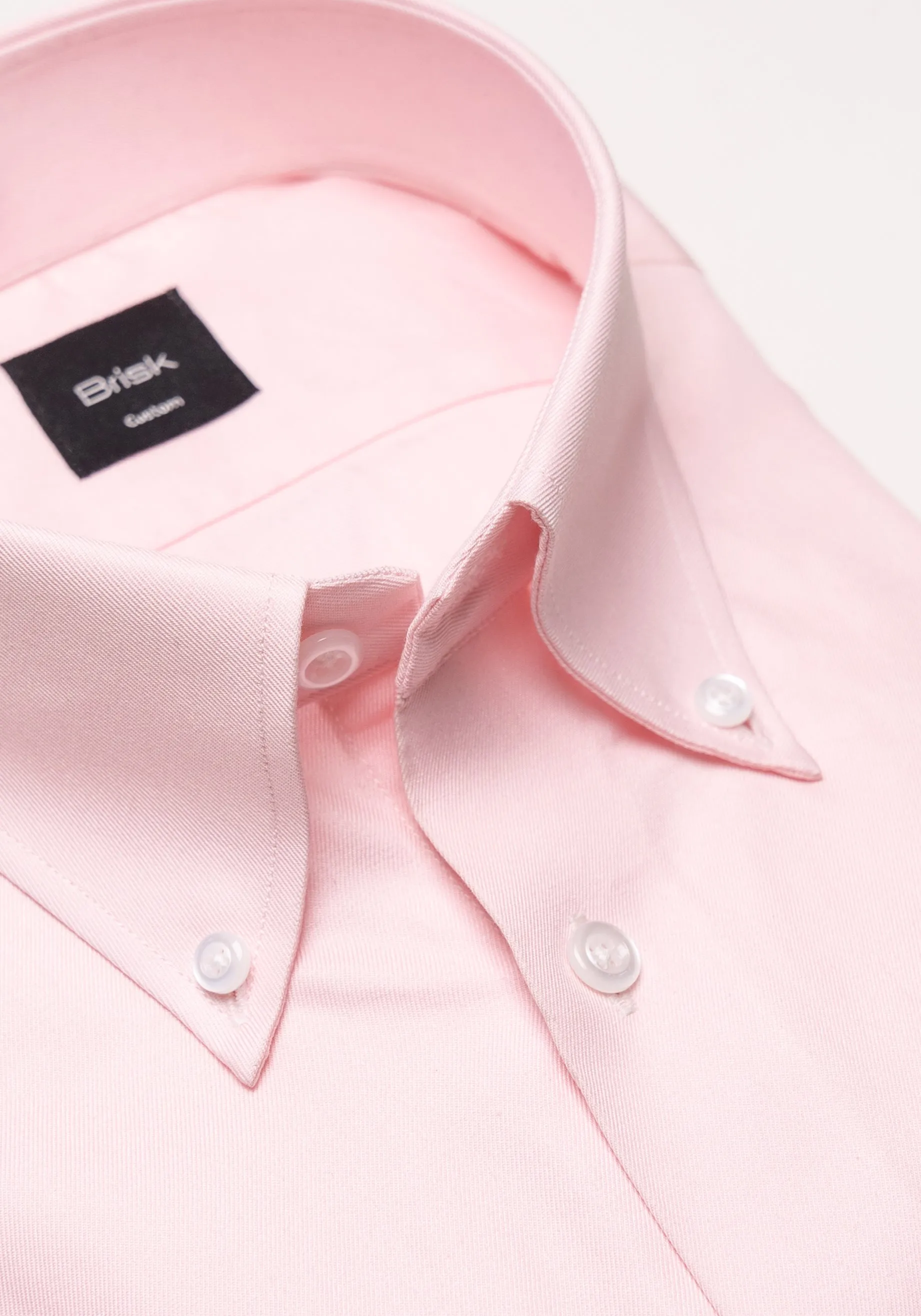 Pink Twill Pima Cotton Shirt - Button Down Collar sold by Brisk Shirts product image thumbnail 2