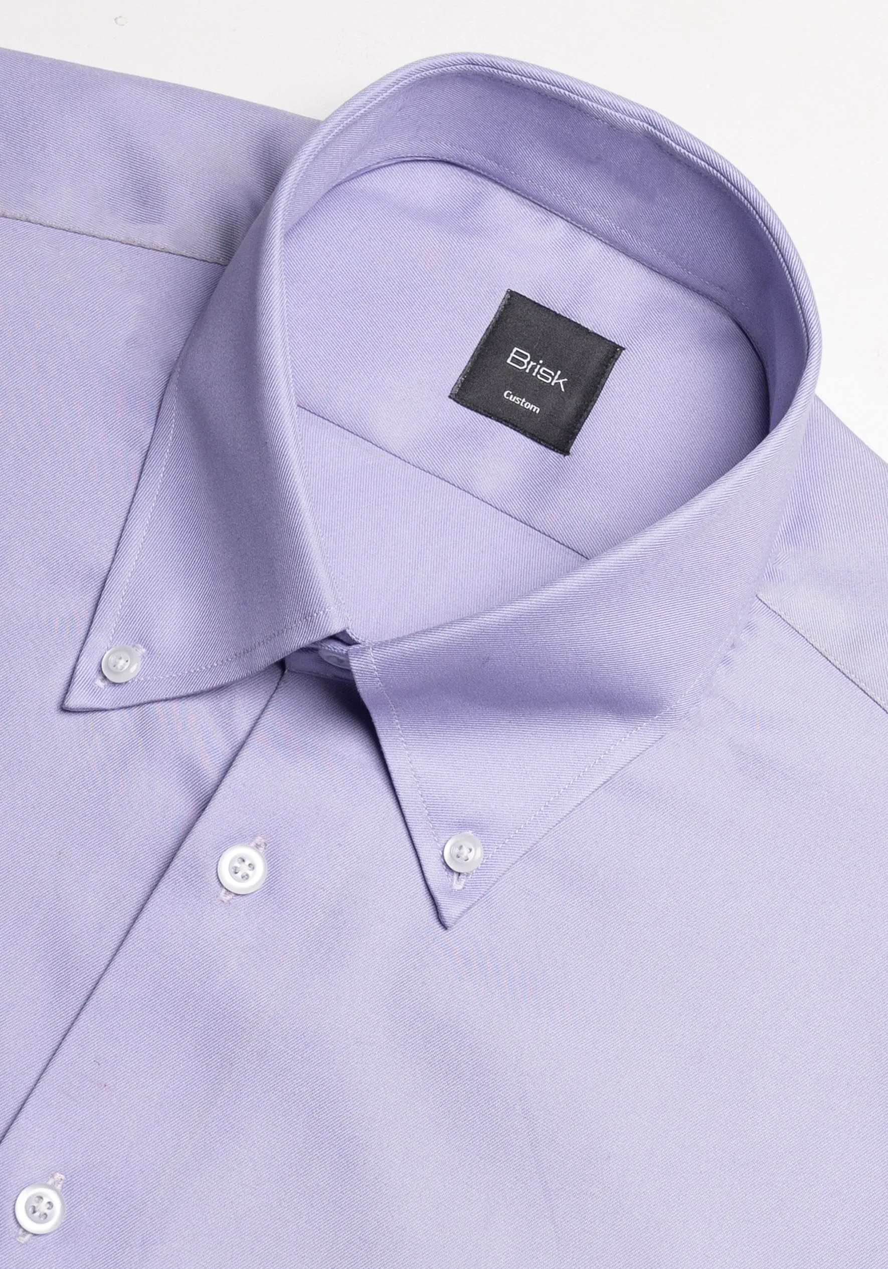 Purple Twill Pima Cotton Shirt - Button Down Collar sold by Brisk Shirts product image thumbnail 2