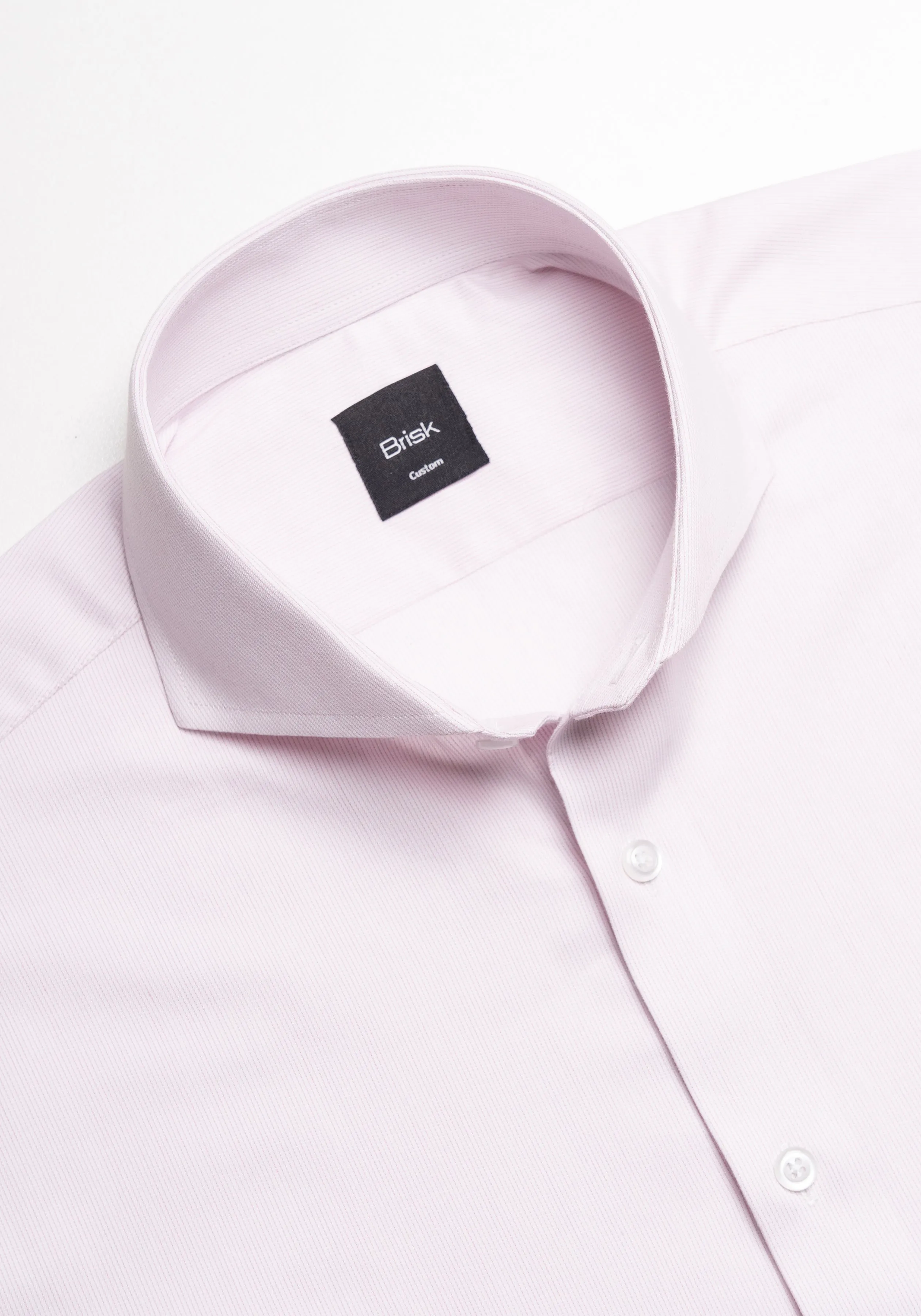 Soft Pink Pinstripes Pima Cotton Shirt - Cutaway Extreme Collar - Wrinkle Resistant sold by Brisk Shirts product image thumbnail 2