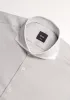 Light Grey Twill Pima Cotton - White Cutaway Extreme Collar & French Cuffs sold by Brisk Shirts