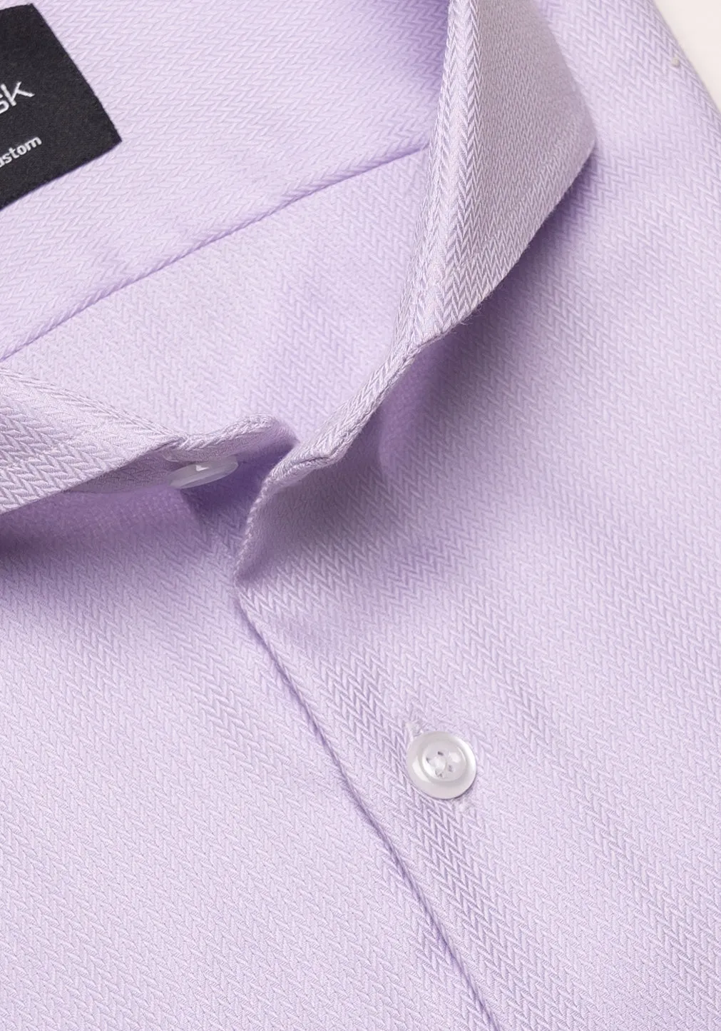 Egyptian Lilac Mini Herringbone Shirt - Easy Care sold by Brisk Shirts product image thumbnail 2