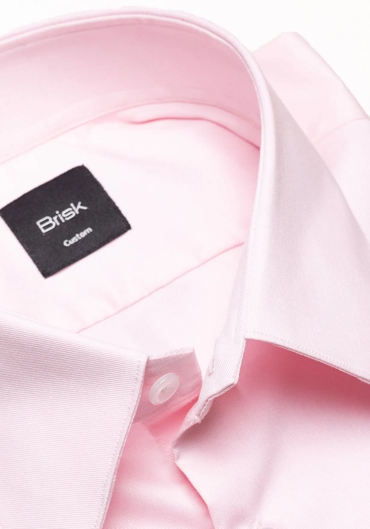Egyptian Pink Twill Stretch Shirt - Classic Straight Collar sold by Brisk Shirts product image thumbnail 2