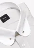 Light Grey Twill Pima Cotton Shirt - White Club Collar With Golden Pin sold by Brisk Shirts