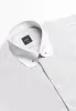 Light Grey Twill Pima Cotton Shirt - White Club Collar With Golden Pin sold by Brisk Shirts