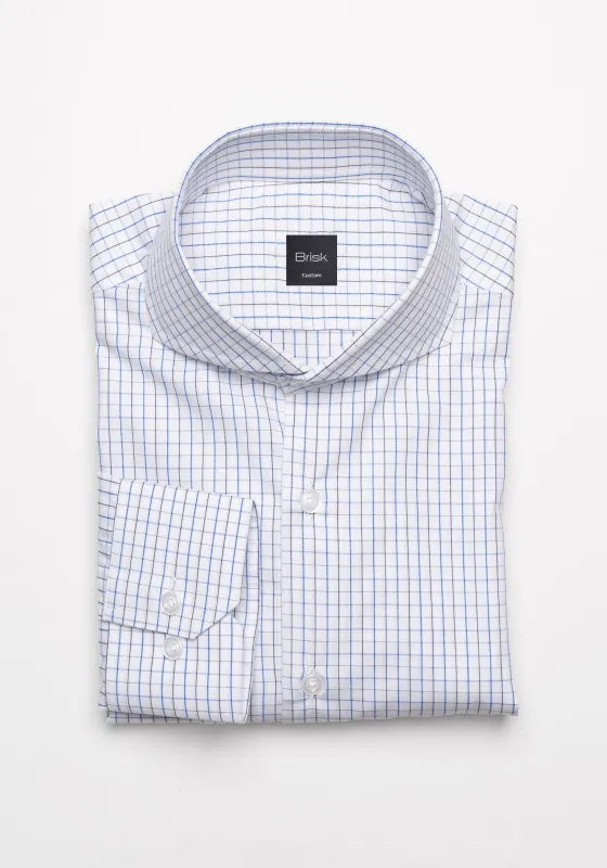 Egyptian Black Blue Mini Boxes Shirt sold by Brisk Shirts