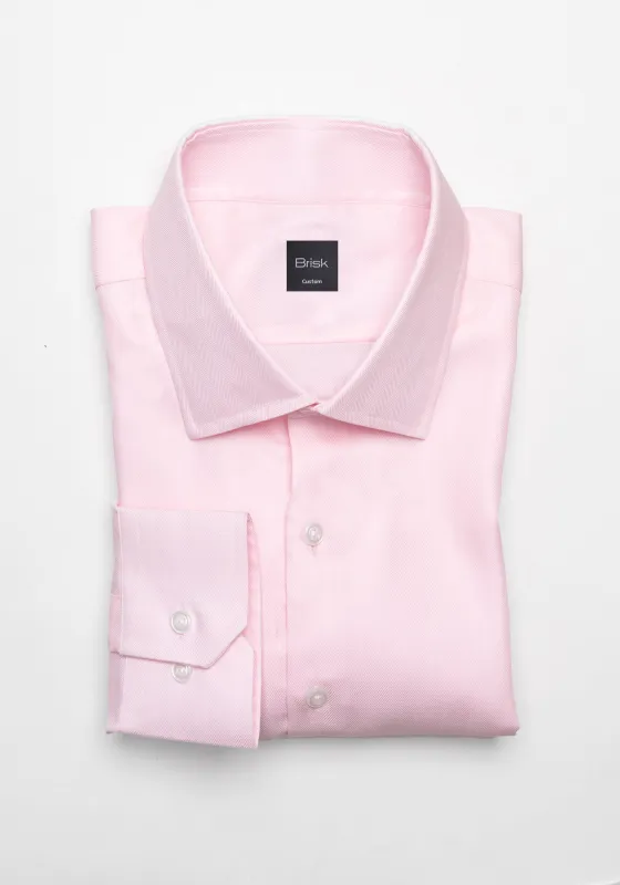 Egyptian Pastel Pink Herringbone Shirt - Cutaway Classic Collar sold by Brisk Shirts