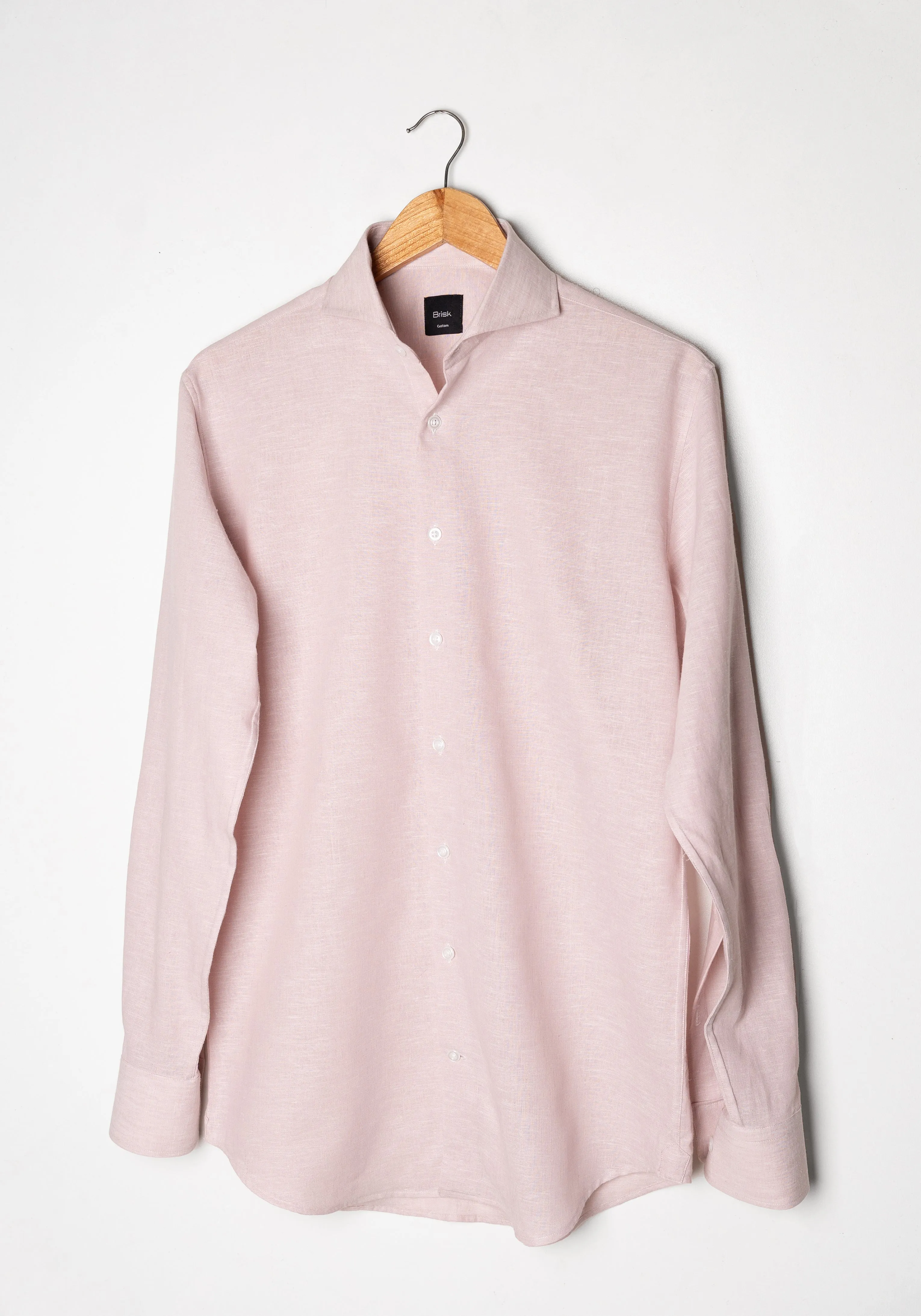 Light Pink Cotton-Linen Shirt sold by Brisk Shirts product image thumbnail 5