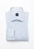 Light Blue Cotton-Linen Shirt - Cutaway Classic Collar sold by Brisk Shirts