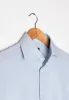 Light Blue Cotton-Linen Shirt - Cutaway Classic Collar sold by Brisk Shirts