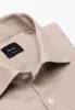 Tan Cotton-Linen Shirt - Cutaway Classic Collar sold by Brisk Shirts