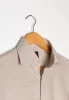 Tan Cotton-Linen Shirt - Cutaway Classic Collar sold by Brisk Shirts