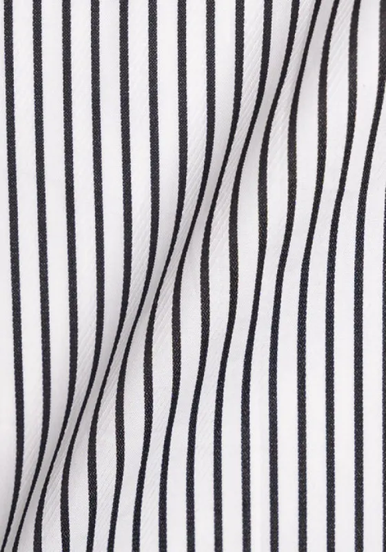 Fine Crisp Black Structured Stripes - Wrinkle Resistant sold by Brisk Shirts