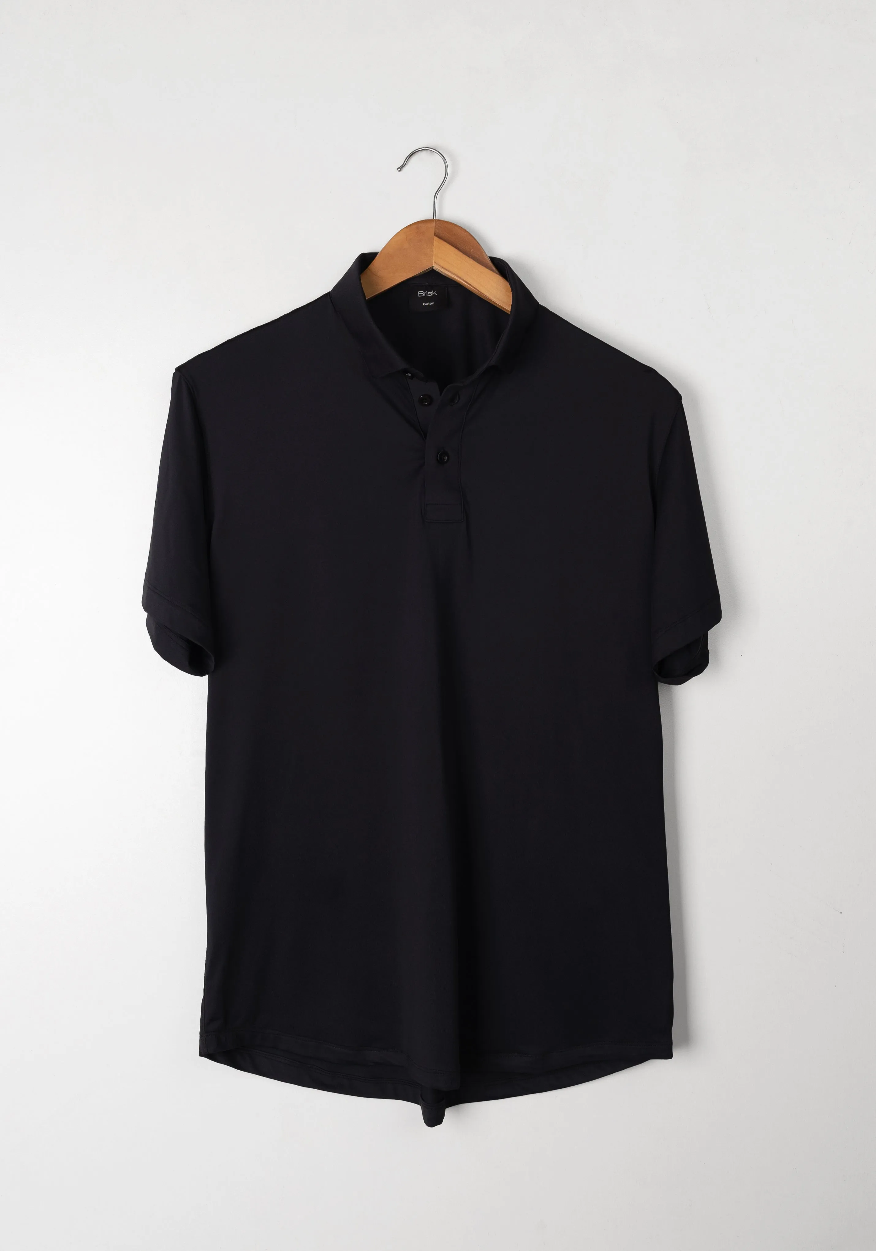 Black Performance Jersey 4 Way Super Stretch Polo Half Sleeves Shirt - Wrinkle Free sold by Brisk Shirts