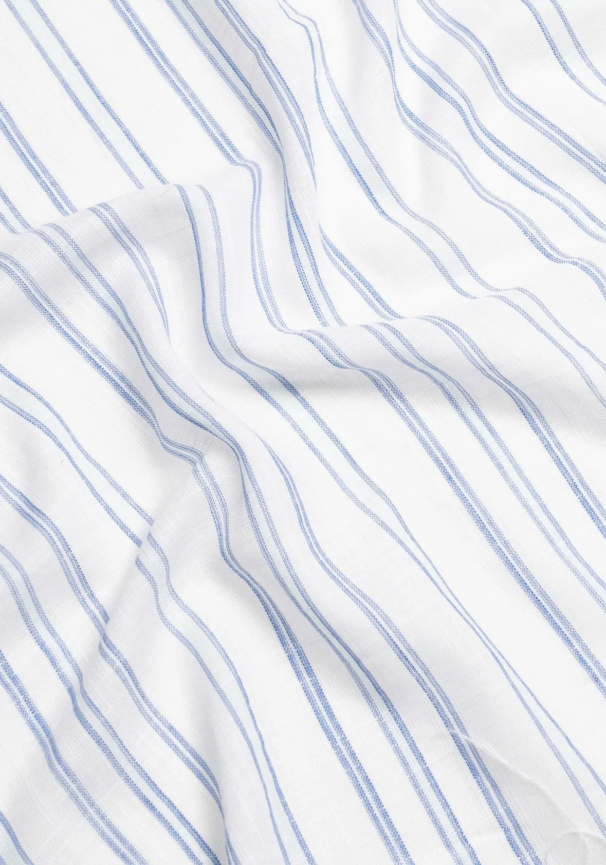 Super Light Weight Blue Striped Summer Linen Blend sold by Brisk Shirts product image thumbnail 3