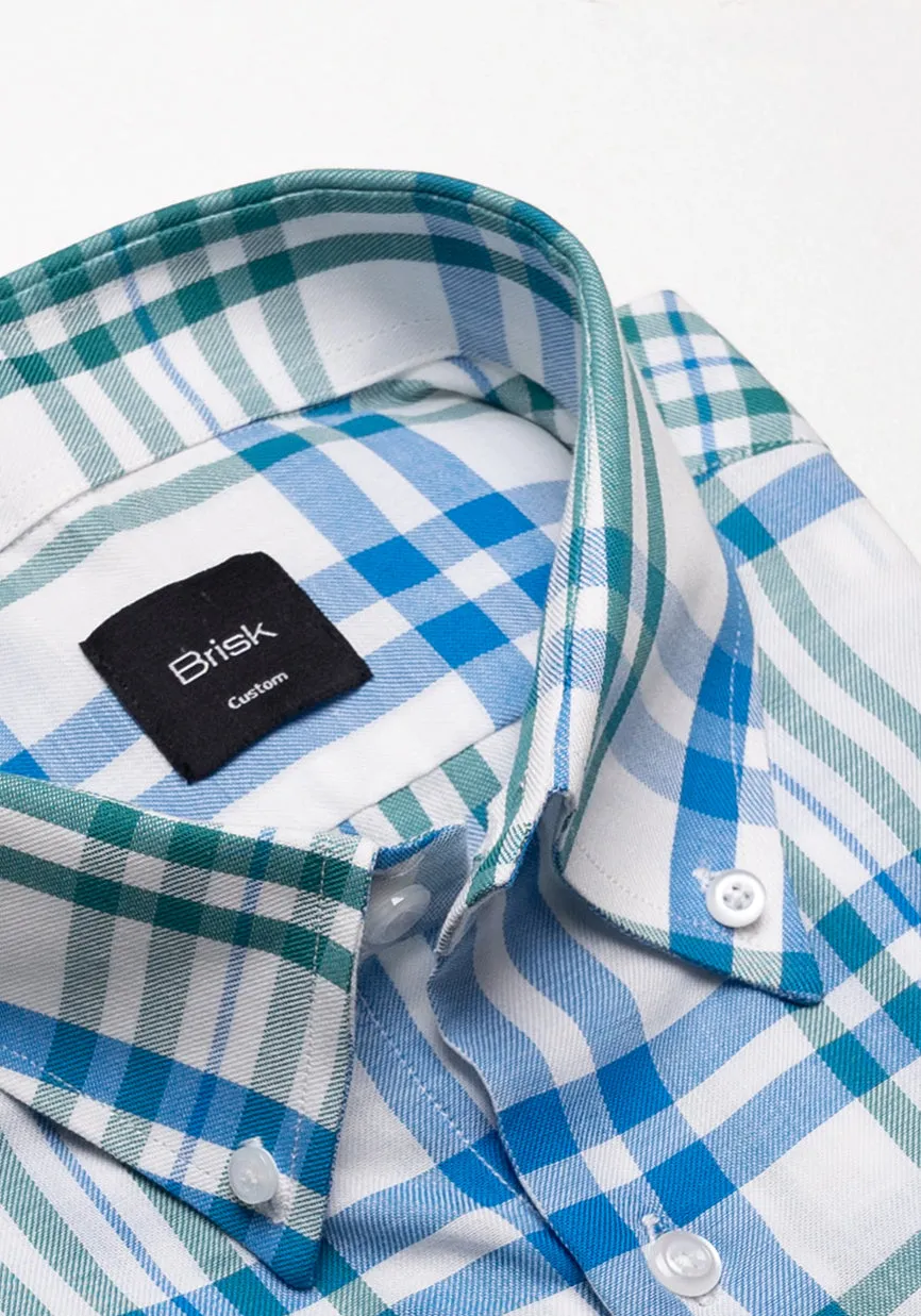 Blue Green Tartan Shirt sold by Brisk Shirts product image thumbnail 2