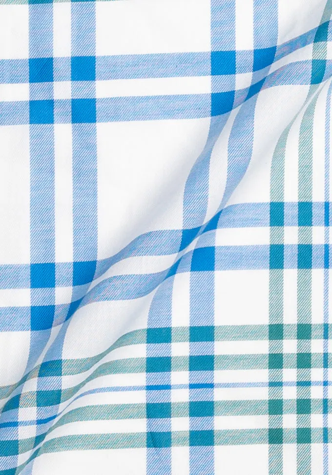 Blue Green Tartan Shirt sold by Brisk Shirts product image thumbnail 4