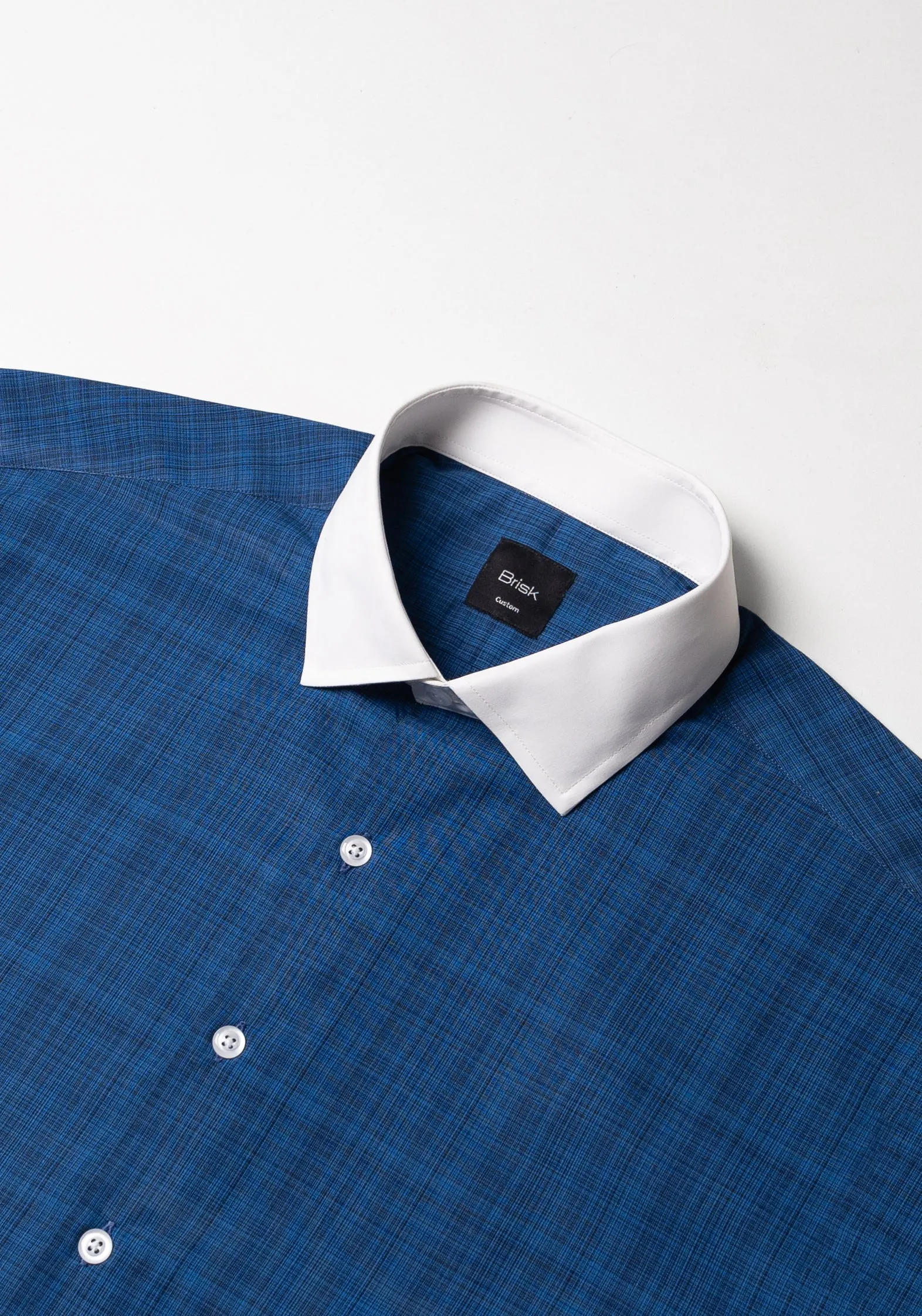 Royal Midnight Blue Graphical Textured Shirt - Wrinkle Resistant sold by Brisk Shirts product image thumbnail 3