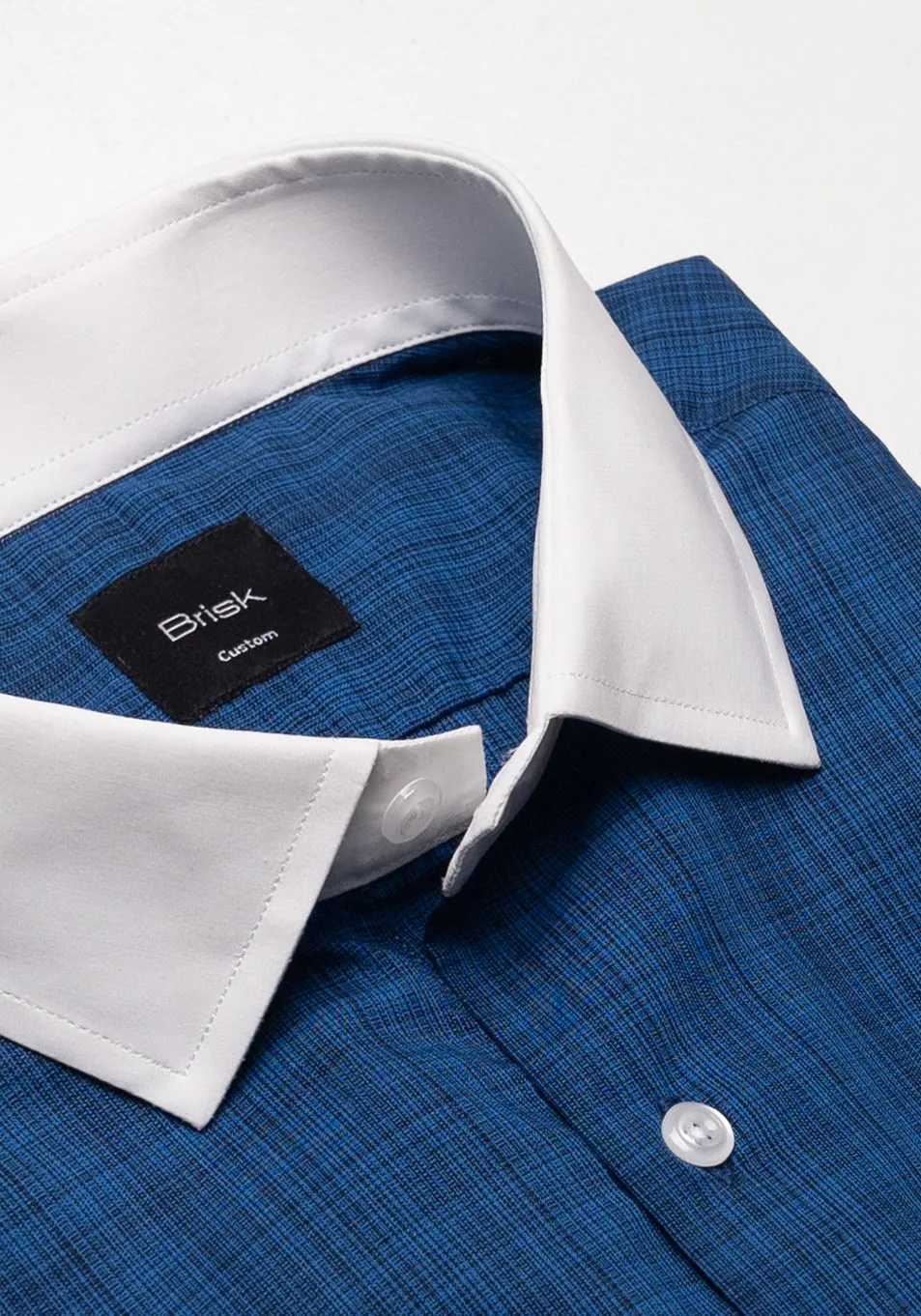 Royal Midnight Blue Graphical Textured Shirt - Wrinkle Resistant sold by Brisk Shirts product image thumbnail 2