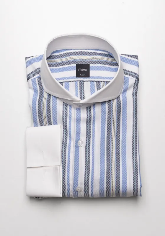 Soft Multi Color Dobby Stripes Shirt sold by Brisk Shirts