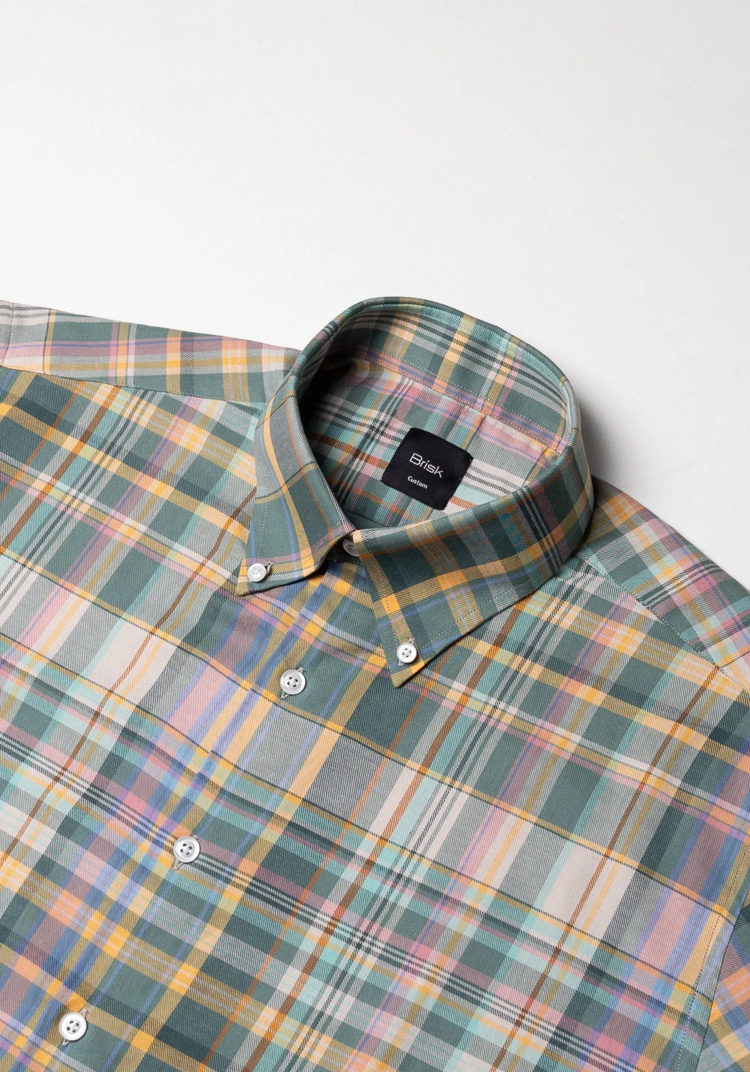 Soft Multi Color Madras Twill Shirt sold by Brisk Shirts product image thumbnail 3